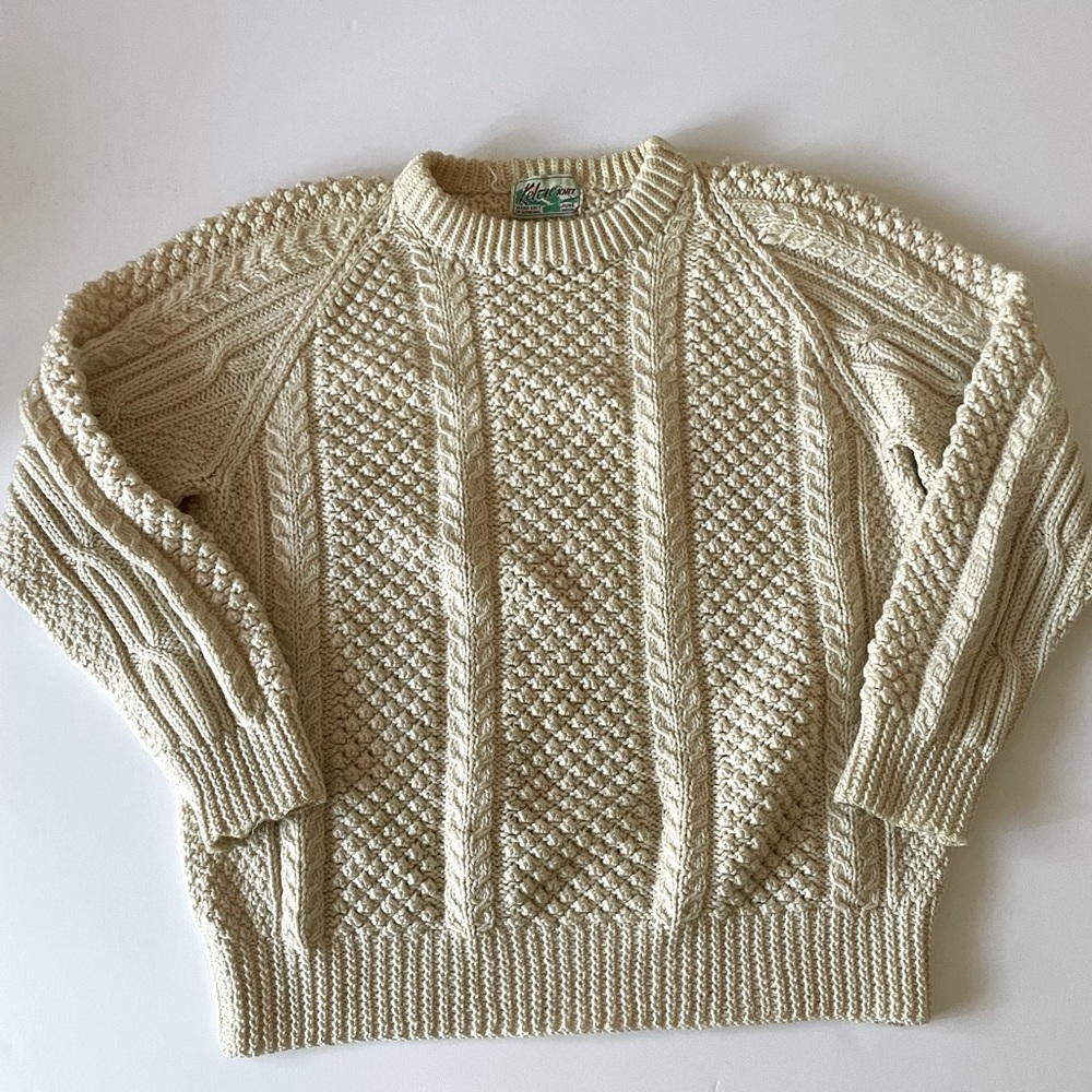 Vintage Irish Knit Fisherman Sweater Handknit